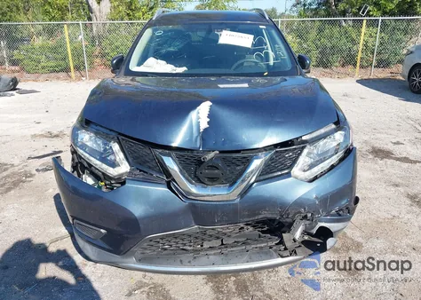 2016 Nissan Rogue Sv из США, поврежденный, VIN KNMAT2MT1GP721313